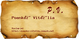 Psenkó Vitália névjegykártya